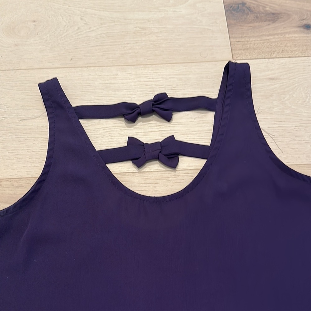 Soprano Purple Tank Top with Bow Details - Picture 2 of 4